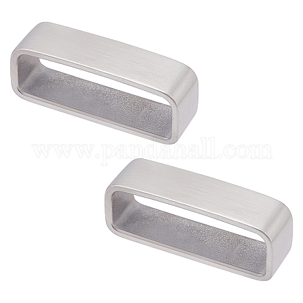 Piezas de hebilla de anillo de bucle de correa de cinturón de acero inoxidable DIY-WH0304-355-1