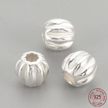 925 perline ondulate in argento sterling STER-S002-14-6mm-1