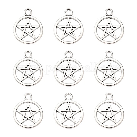 Pendenti pentagramma in lega stile tibetano PALLOY-2739-AS-LF-1
