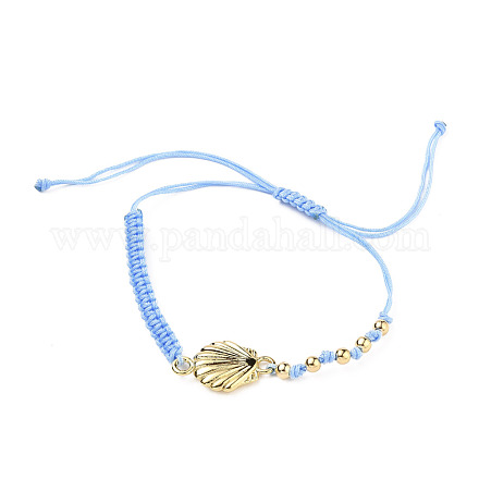 Verstellbare geflochtene Perlenarmbänder aus Nylonfaden BJEW-JB05545-03-1