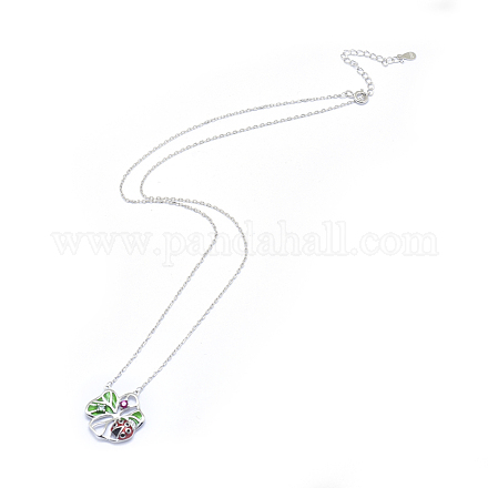 925 подвесные стерлингового серебра ожерелья NJEW-F246-11P-1