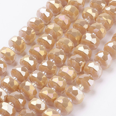 Chapelets de perles en verre opaque électrolytique EGLA-E051-AB10mm-A01-1
