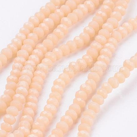 Opaque Colours Glass Beads Strands X-EGLA-R048-3mm-57-1