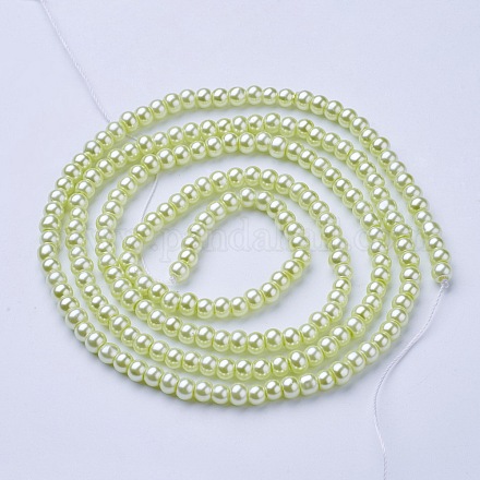Chapelets de perles en verre nacré X-HY-4D-B04-1