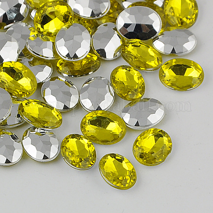 Cabochons de acrílico del Diamante de imitación de Taiwán ACRT-M004-21x30mm-16-1