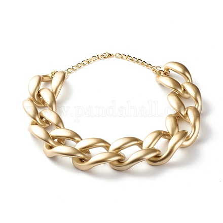 CCB Plastic Curb Chain Necklace NJEW-JN03773-1