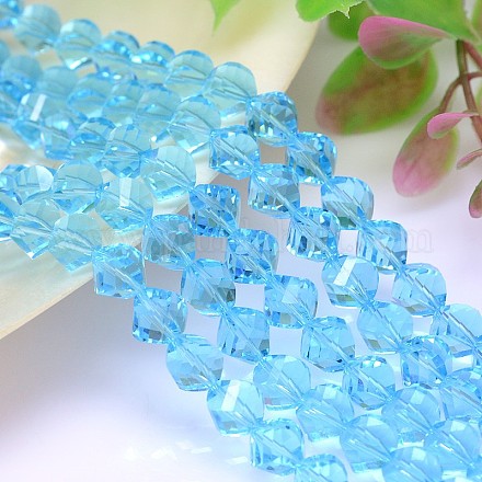 Faceted Polyhedron Imitation Austrian Crystal Bead Strands G-M183-10mm-10A-1