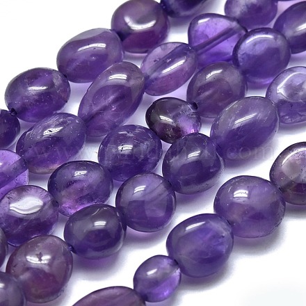 Chapelets de perles en améthyste naturelle G-O186-B-05-1