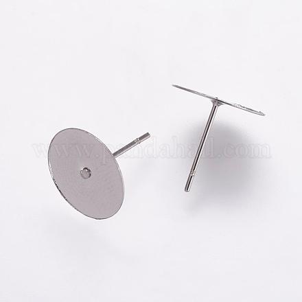 Accessoires des clous d'oreilles en 304 acier inoxydable STAS-K146-009-12mm-1