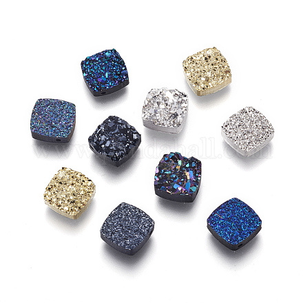 Imitation Druzy Gemstone Resin Beads RESI-L026-K-1