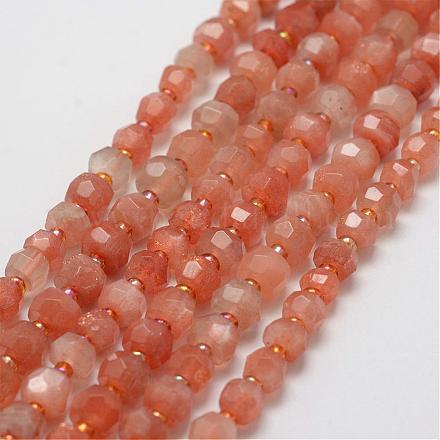 Natural Sunstone Beads Strands G-P243-38-1