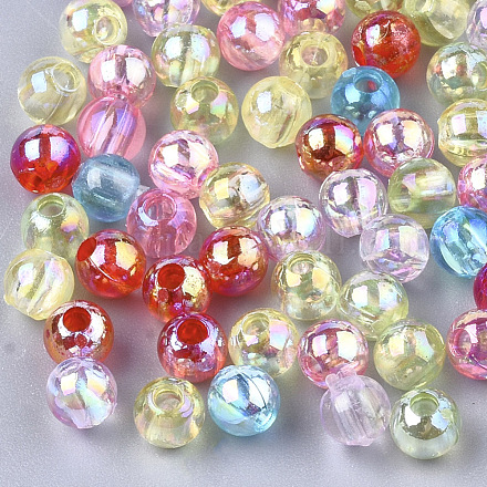 Perles en plastique transparentes OACR-S026-6mm-M-1
