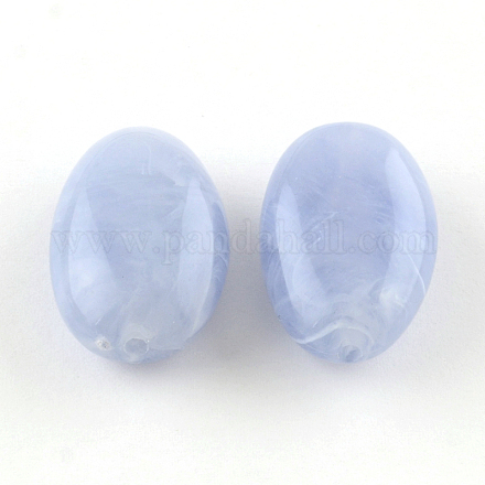Abalorios de acrílico oval de piedras preciosas de imitación OACR-R033B-25-1