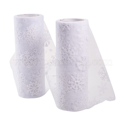 Cintas de malla decorativa de copo de nieve OCOR-P010-G01-1