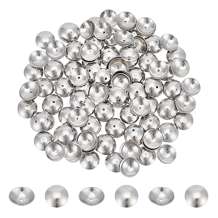 Unicraftale 200pcs 201 cônes de perles en acier inoxydable STAS-UN0051-77-1