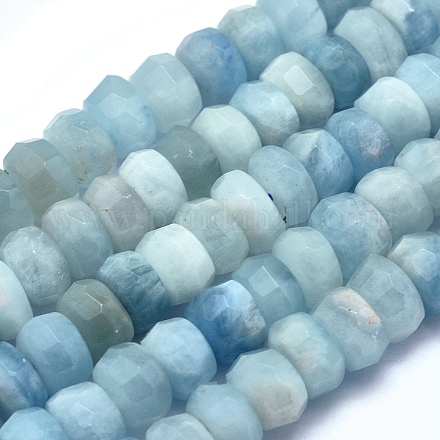 Natürliche Aquamarin Perlen Stränge G-O170-60-1