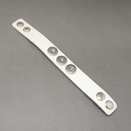 Création de bracelet avec pression en cuir X-AJEW-R014-1-1