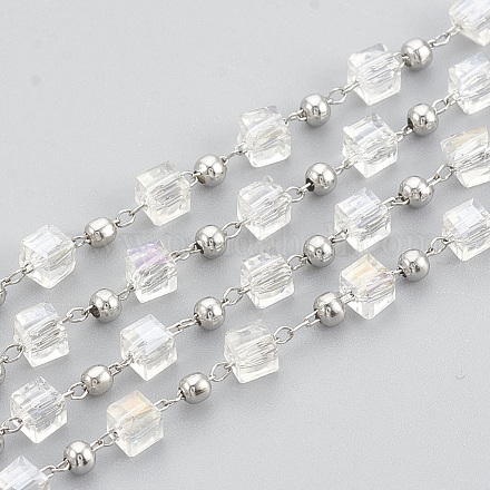 Chaînes de perles en verre manuels CHS-S002-05-1