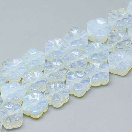 Carved Opalite Beads Strands G-T122-08J-1