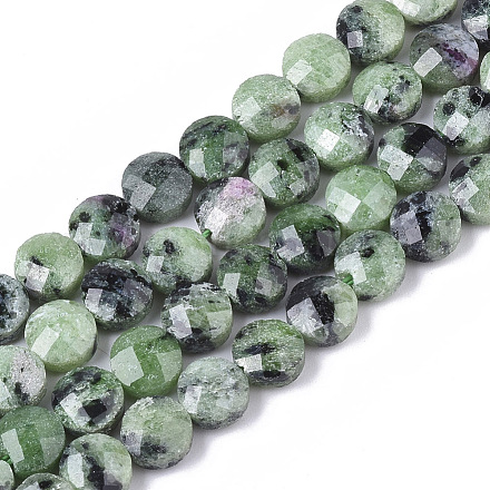 Natural Ruby in Zoisite Beads Strands G-S362-027-1