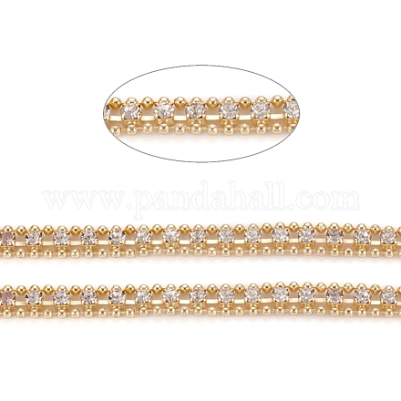 Cadenas de strass Diamante de imitación de bronce CHC-D026-11G-1