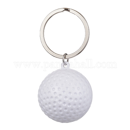 Portachiavi con ciondoli a tema palla sportiva in plastica ABS KEYC-JKC00659-03-1