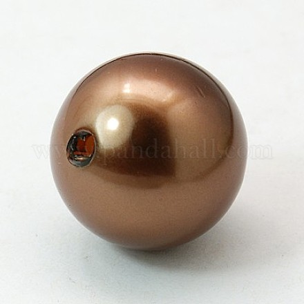 24MM Camel Chunky Imitation Loose Acrylic Round Pearl Beads for Kids Jewelry X-PACR-24D-56-1