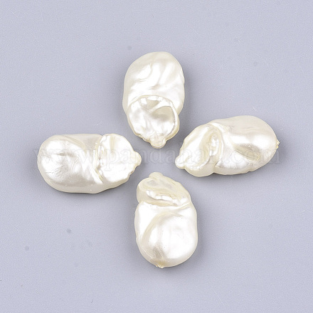 Perles d'imitation perles en plastique ABS X-OACR-T006-229B-1