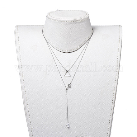 Conjuntos de collares de lazo y collares con colgantes. NJEW-JN02805-01-1