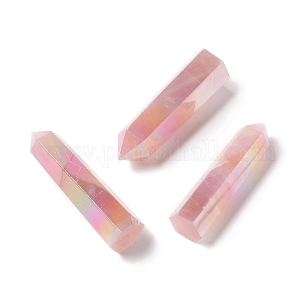 Décoration d'affichage en quartz rose naturel plaqué couleur ab G-E137-01A-1