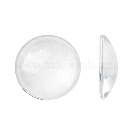 Clear Glass Cabochons X-GGLA-G008-1