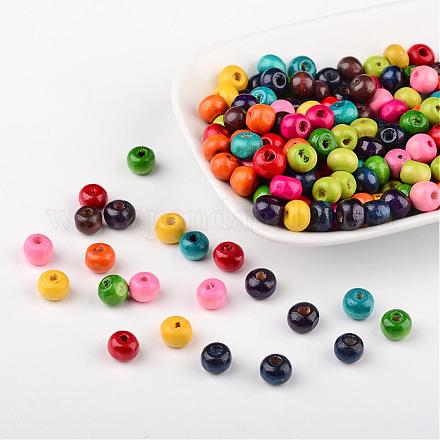 Lead Free Round Natural Wood Beads X-WOOD-S612-M-LF-1