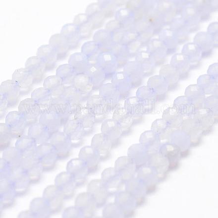 Chapelets de perles en agate avec dentelle bleue naturelle X-G-K185-04-1