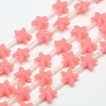 Synthetic Coral Beads Strands CORA-L021-B-10-1