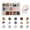450Pcs 15 Style DIY Stretch Bracelets Making Kits, Including Gemstone Round Beads and Elastic Crystal Thread, 6~6.5mm, Hole: 1mm, 30pcs/style