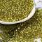 Baking Paint Glass Seed Beads, Peanut, Light Khaki, 3.5~4x2~2.5x2~2.3mm, Hole: 0.8mm, about 8000pcs/pound