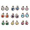 Rack Plating Brass Micro Pave Cubic Zirconia Earrings, Long-lasting Plated, Carat Round Shape, Mixed Color, 9mm