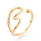 Heart Brass Cup Peg Ring Settings, Adjustable Ring Settings for Half Drilled Beads, Real 18K Gold Plated, 12mm, US Size 7 1/4(17.5mm), Pin: 0.8mm