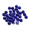 Natural White Jade Dyed Cabochons, Half Round, Dark Blue, 4x2~2.5mm