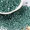 Baking Paint Glass Seed Beads, Peanut, Medium Turquoise, 3.5~4x2~2.5x2~2.3mm, Hole: 0.8mm, about 8000pcs/pound