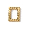304 Stainless Steel Twisted Linking Rings, Real 18K Gold Plated, Rectangle, 5x6.5x1mm, Inner diameter:2.5x4mm