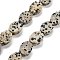 Natural Dalmatian Jasper Beads Strands, Oval, 14x10x5mm, Hole: 0.5mm, about 28pcs/strand, 15.55''(39.5cm)