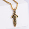 Cool Stainless Steel Cross Punk Hip-hop Fashion Men's Pendant Necklaces, Golden