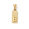 304 Stainless Steel Pendants, Golden, Rectangle with Letter Charm, Letter B, 17.5x6.5x3mm, Hole: 3x6mm