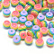 Pride Beads, Transparent Stripe Resin Beads, Round, Colorful, 6mm, Hole: 1mm
