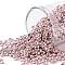 TOHO Round Seed Beads, Japanese Seed Beads, (PF552) Permafinish Opaque Galvanized Sweet Blush, 8/0, 3mm, Hole: 1mm, about 222pcs/10g