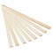 8Pcs 4 Styles Wood Rolling Mud Stick Guides, Rectangle, Wheat, 40x2x0.3~1cm, 2pcs/style