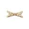 Brass Micro Pave Clear Cubic Zirconia Watch Band Clasps, Long-Lasting Plated, Cadmium Free & Lead Free, Butterfly, Real 18K Gold Plated, 13x32x4mm, Hole: 1.5mm