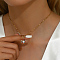 Brass Micro Pave Cubic Zircon Flower Pendant Necklaces for Women