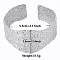 Non-Tarnish Vintage Hammered 304 Stainless Steel Cuff Bangles for Women